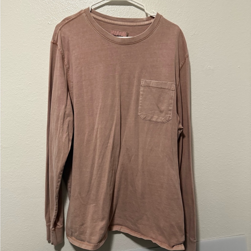 Men's Pink Long Sleeve Shirt